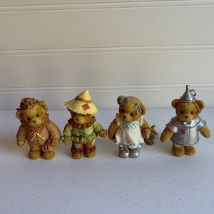 Cherished Teddies Wizard of Oz Figurines - Brown, Yellow, Silver, Blue